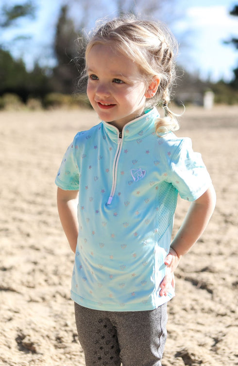 BARE Babes Quarter Zip Shirt - Princess Teal